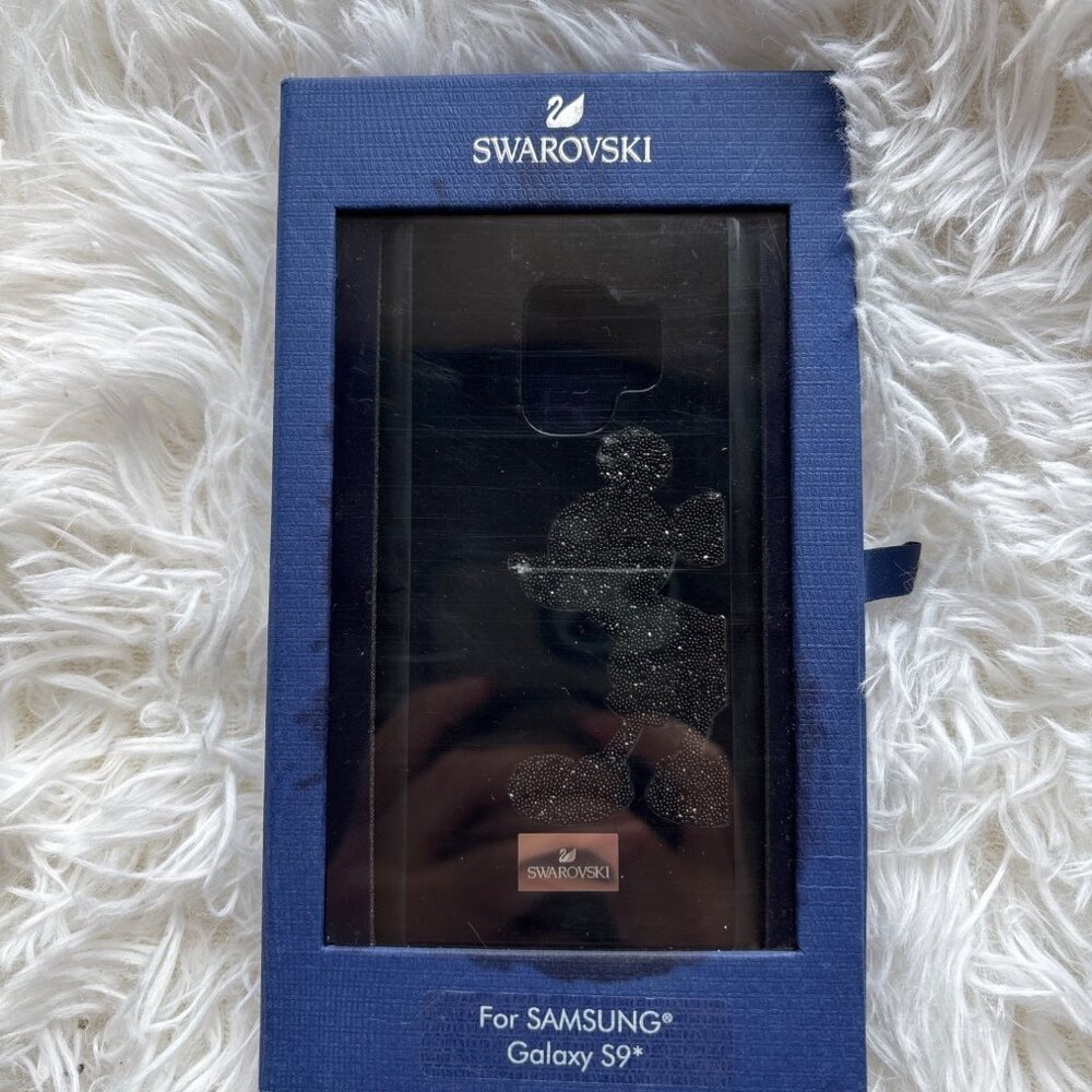 Disney Swarovski Black Mickey Mouse Samsung Galaxy S9 Phone Case New In Box - Picture 5 of 10